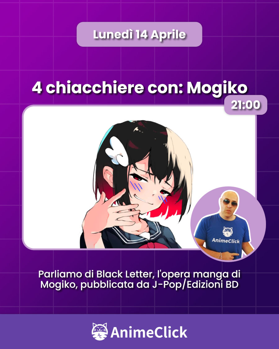 AnimeClick su Twitch: programma dal 14 al 20 aprile AnimeClick su Twitch: programma dal 14 al 20 aprile